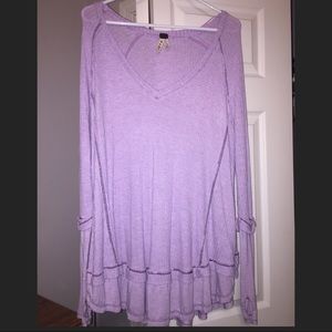 Free People Purple Sweater Shirt